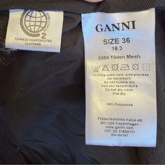 GANNI Tilden Mesh Zebra Print Maxi Dress Size 36 - Picture 3 of 10